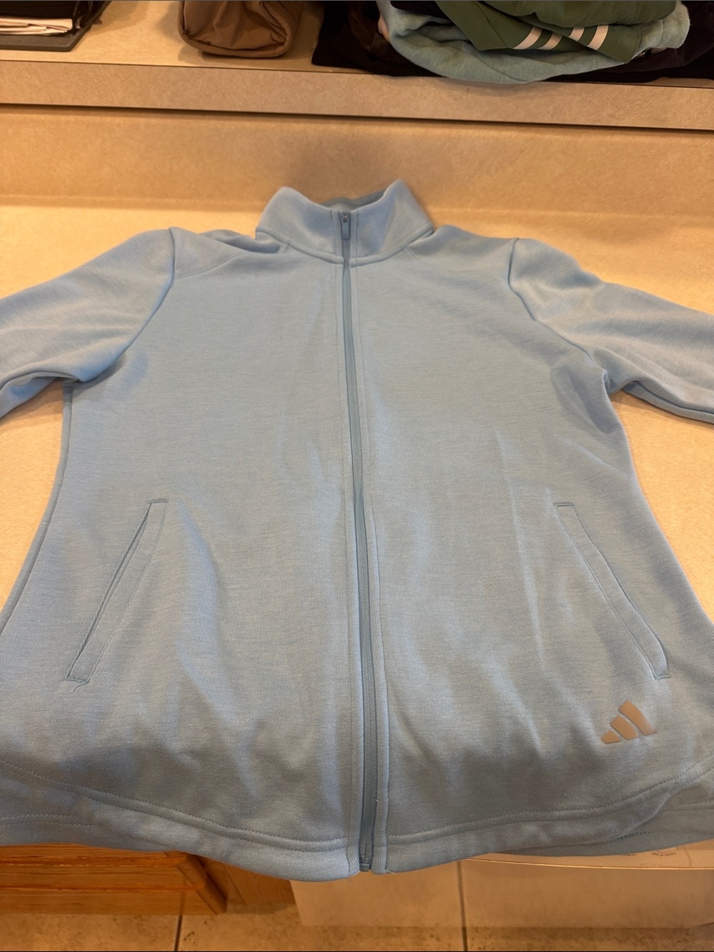 adidas Light Blue Full-Zip Women’s Sweater